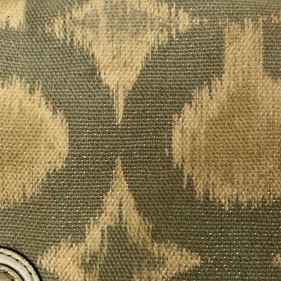 COACH HANDBAG PURSE KRISTIN IKAT OP ART SIGNATURE HOBO 17083 GRAY SHIMMER - Picture 6 of 15